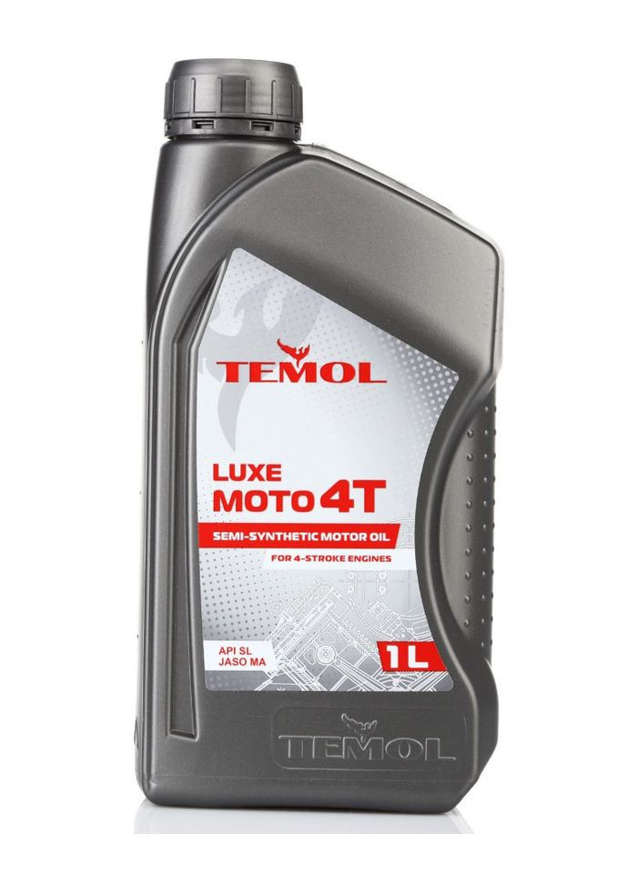 Моторное масло LUXE MOTO 4T (1 л, 10W-40) полусинтетическое для мототехники (41159) TEMOL (294335724)