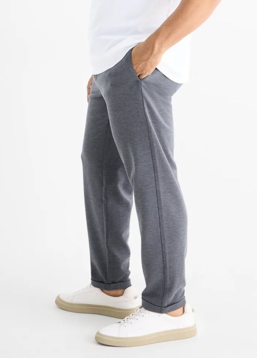 Темно-синие спортивные демисезонные брюки C&A