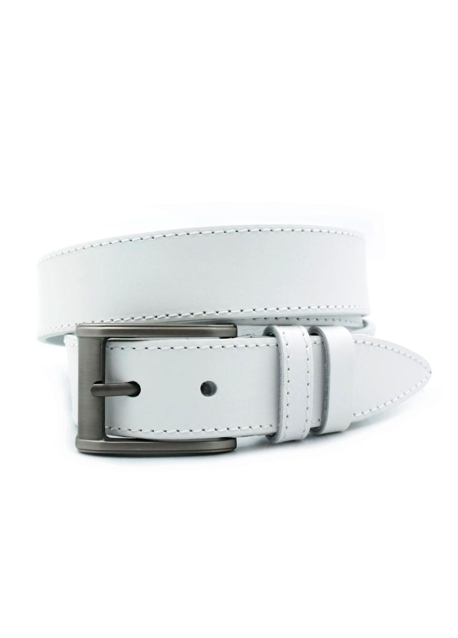 Кожаный мужской ремень 3,3х105-120 см Темно-коричневый wtro-ua-33k-0203 Weatro (362568011)