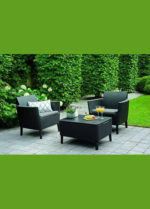 Комплект садовой мебели Keter Salemo balcony set, графит - прохладный Allibert (329407545)