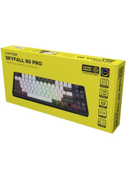 Клавиатура Skyfall 80 PRO Wireless Grey/Black (HTK4180UA) Hator (366828004)