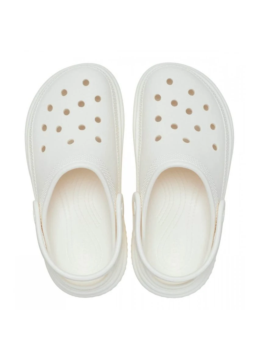 Белые сабо stomp clog 36 р 22.5-23 см белые 209347-m4/w6 white Crocs на платформе с логотипом