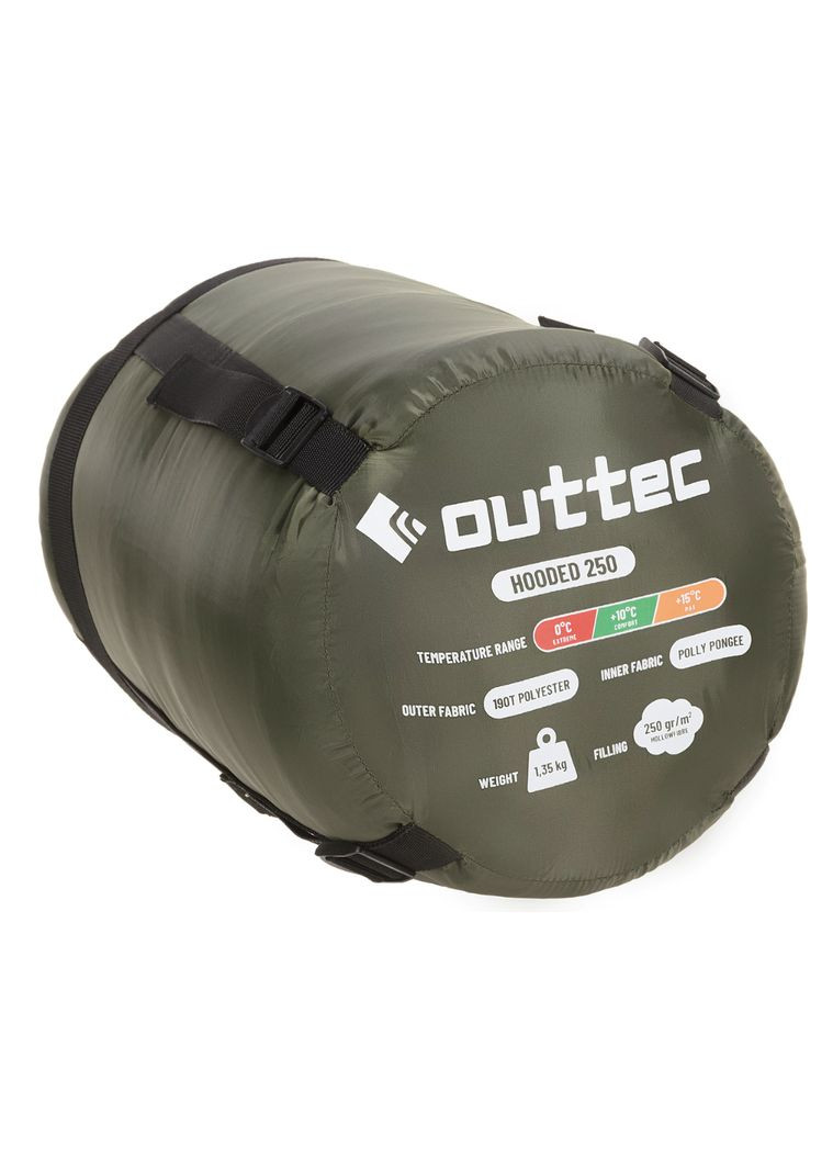 Спальный мешок одеяло демисезон с капюшоном хаки Outtec (361952766)