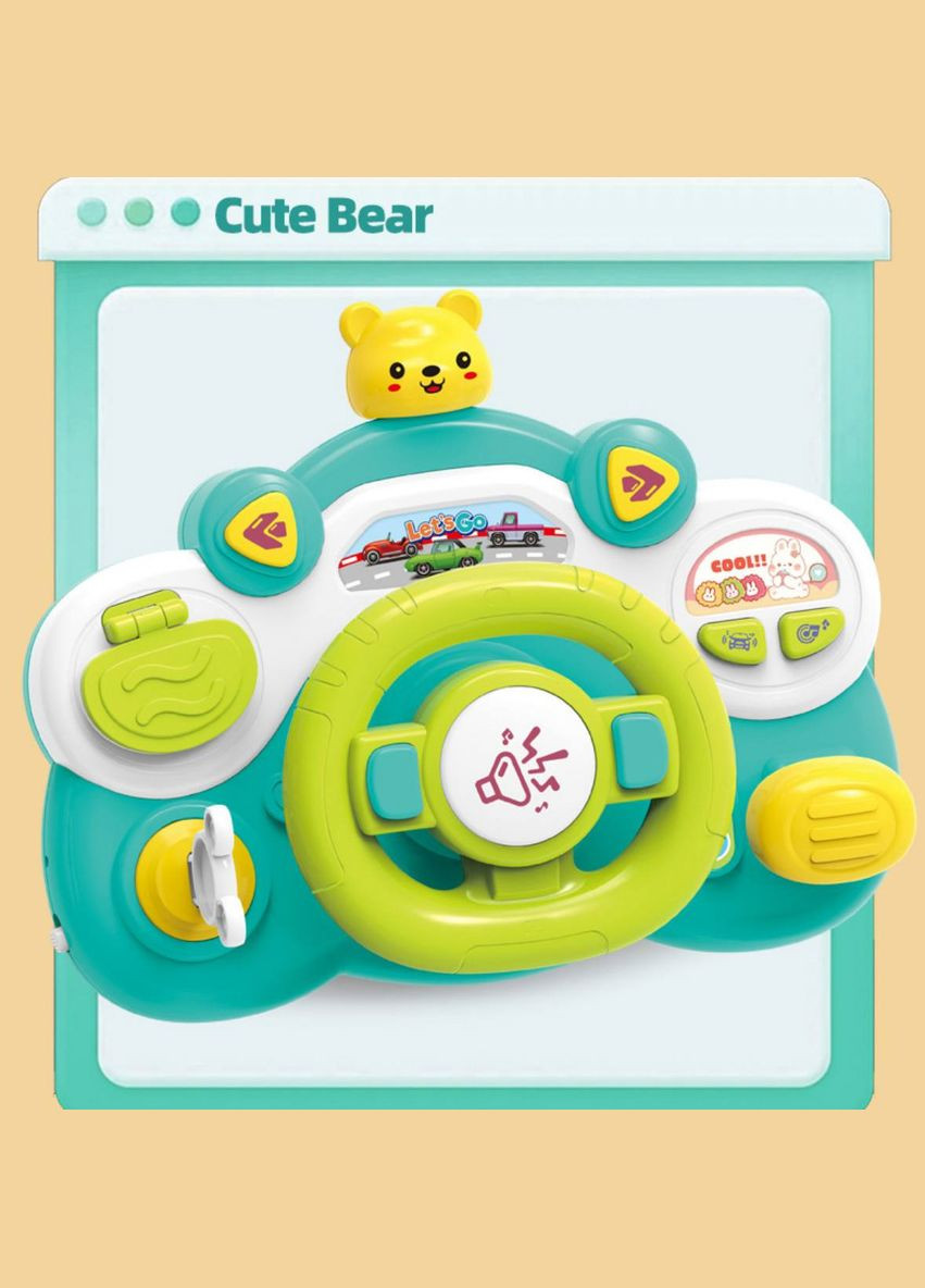 Музыкальный автотренажер 899-180 Руль с музыкой и креплением для коляски Limo Toy (336377303)