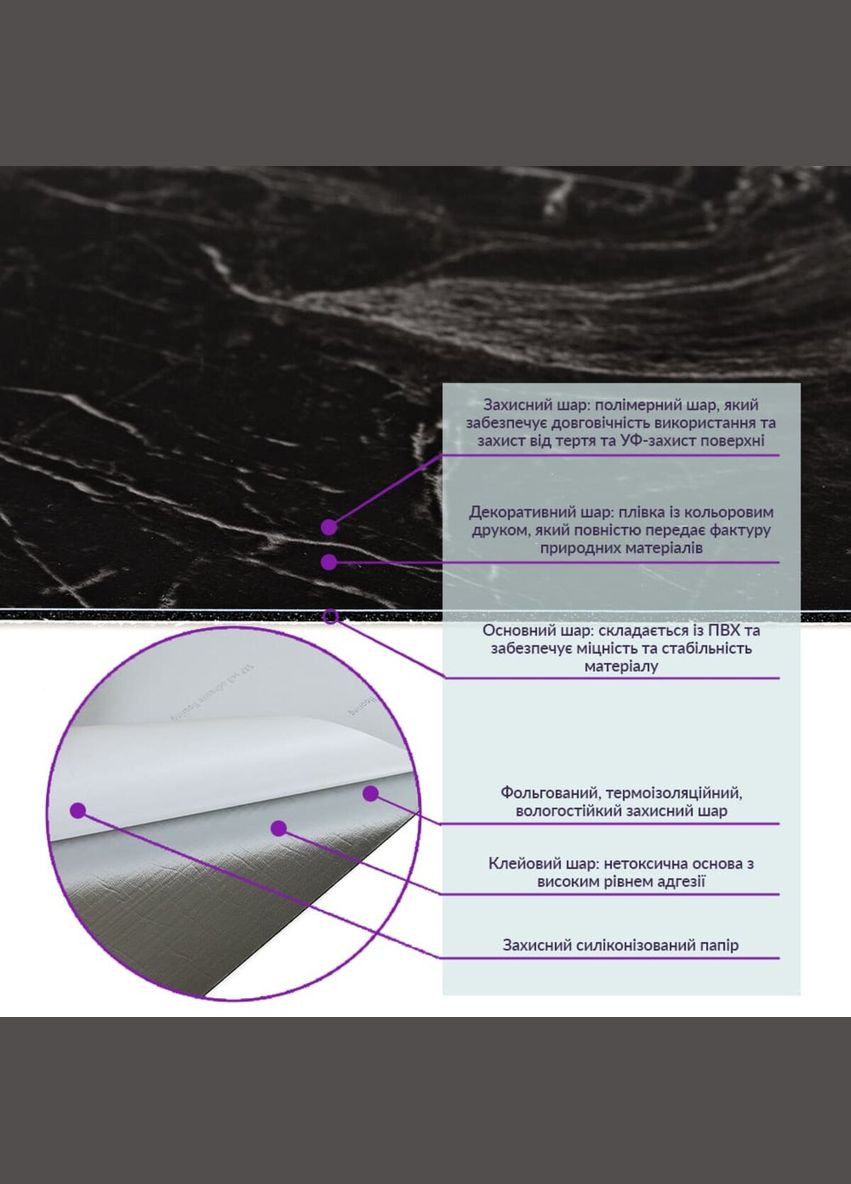Самоклеюча вінілова плитка 600х300х1,5мм, ціна за 1 шт. (СВП-106) Глянець SW-00000495 No Brand (316051088)