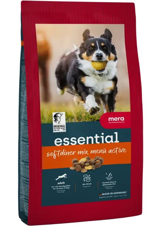Сухий корм essential Sofdiner для собак з підвищеним рівнем активності змішана крокета 2 кг (4025877616303) Mera (315868252)