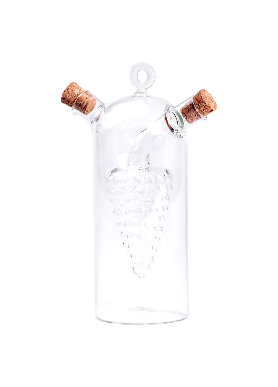 Пляшка для олії та оцту 2 в 1 скляна 380 мл для кухні подвійна ємність для рідин ProDobro (364192799)