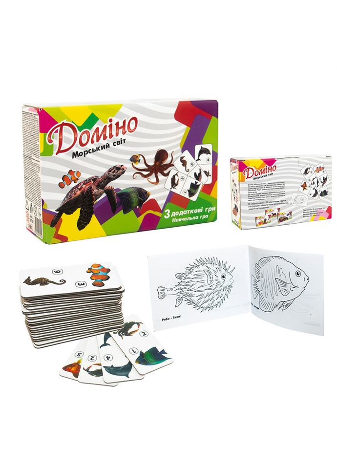 Настольная игра Домино Морской мир 30767 (укр.) Strateg (363206902)