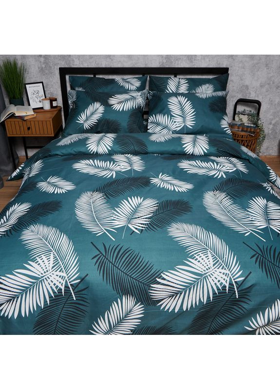 Комплект постільної білизни Микросатин Premium «» King Size 220x240 наволочки 4х70х70 (MS-820007844) Moon&Star Green Oasis (356113060)