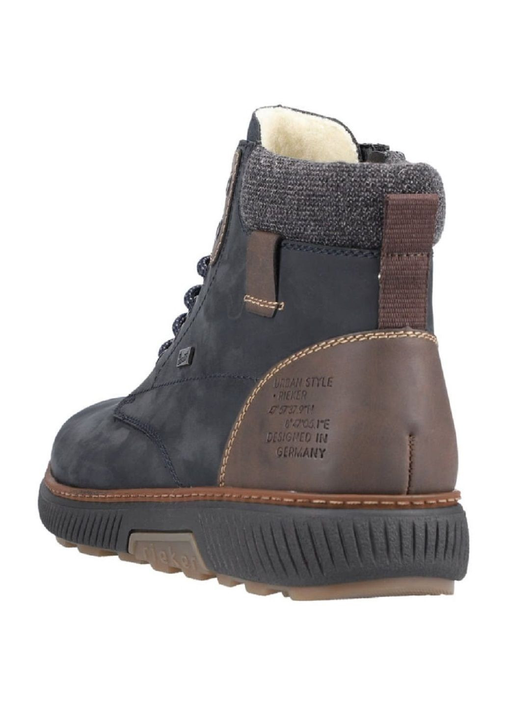 Синие зимние ботинки Rieker