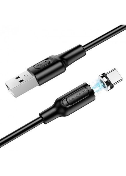 Кабель BX41 USB to Type-C 2.4A, 1m, PVC, PVC connectors, magnetic, (6931474738462) Borofone BX41 Amiable magnetic (372682197)