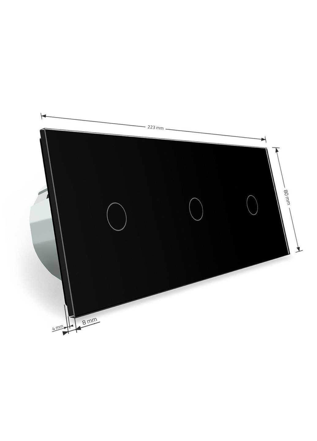 Сенсорный диммер 3 сенсора (1-1-1) стекло (VL-C701D/C701D/C701D-12) Livolo (370970056)