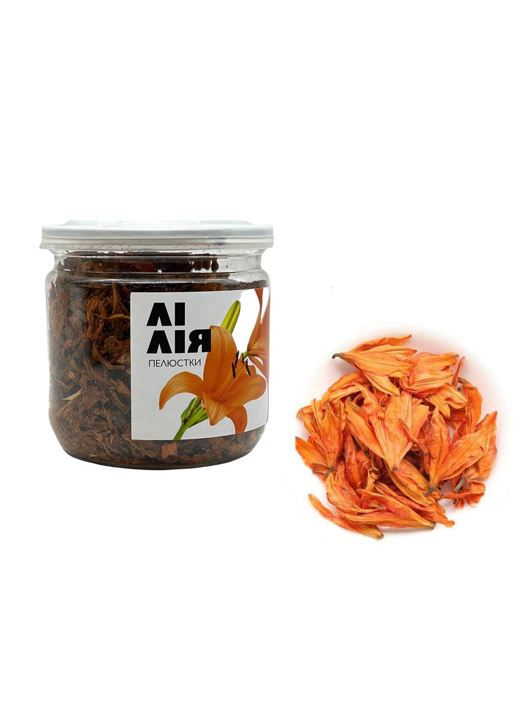 Цветочный травяной чай Лилия (лепестки), банка 30г (натуральный органический чай без добавок-сушеные цветы) OSM (304251042)