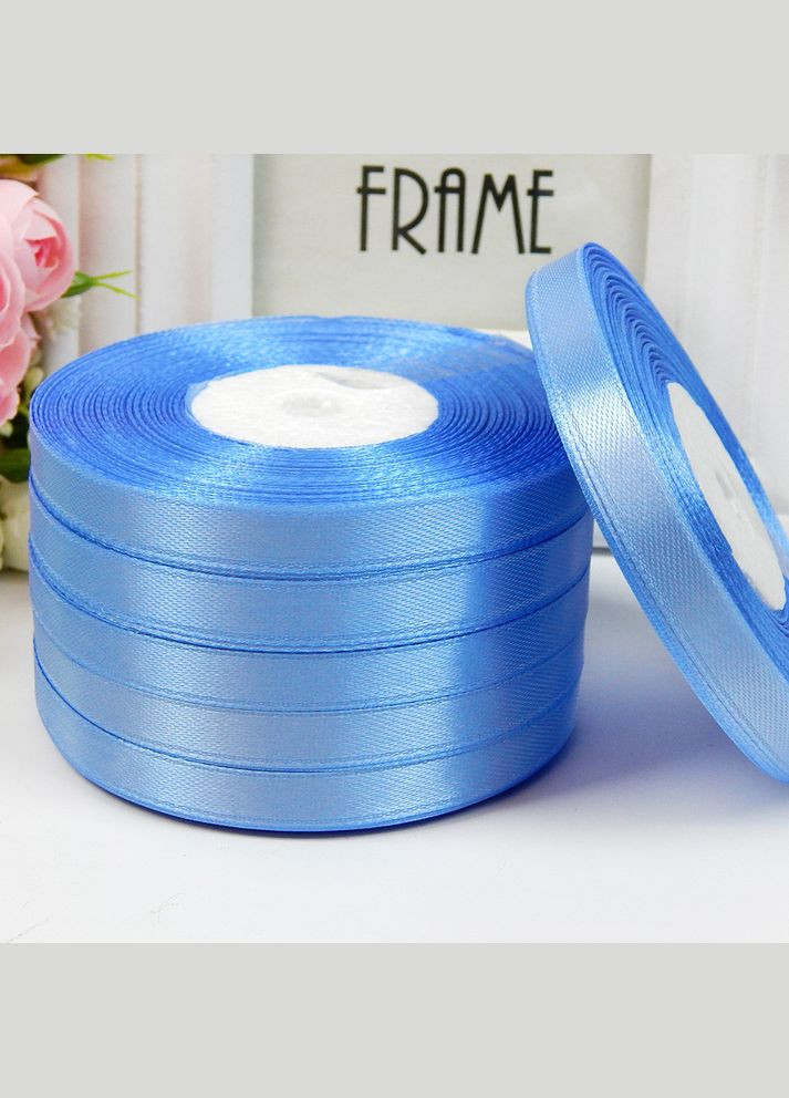 Стрічка атласна однотонна, 1 см, №20 блакитний (рулон 33 м) No Brand (351902850)