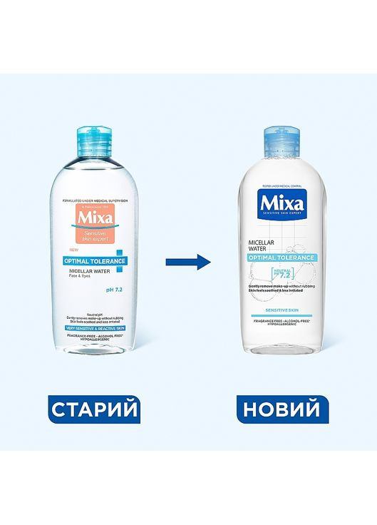 Мицеллярная вода для успокоения кожи Optimal Tolerance Micellar Water 400ml (320609-22946530) Mixa (368652985)