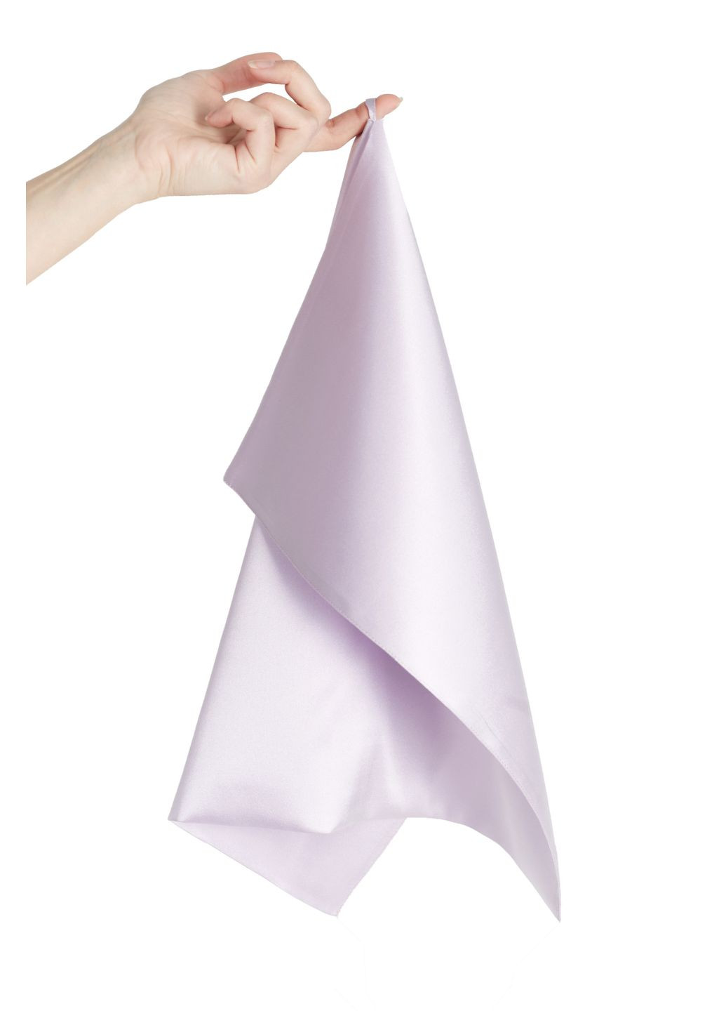 Полотенце из натурального шелка 110*60 лилового цвета De Lure однотонный сиреневый