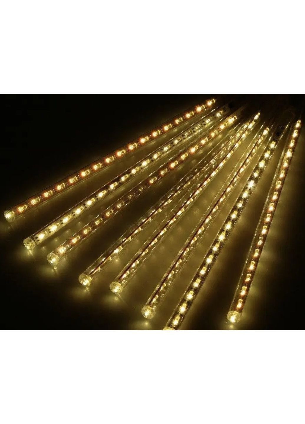 Светодиодная LED гирлянда-сосульки для фасада и улицы 50 см Белый теплый (2104618855) No Brand (370606362)