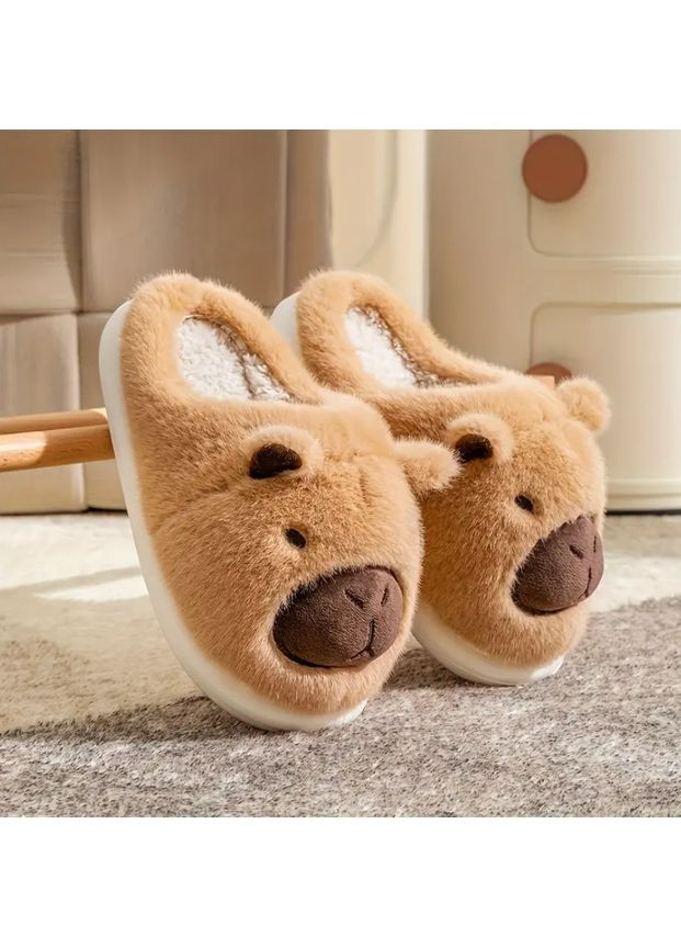 Тапочки мягкие и теплые домашние Капибары 39-40 размер. Тапочки игрушки. No Brand (356731166)