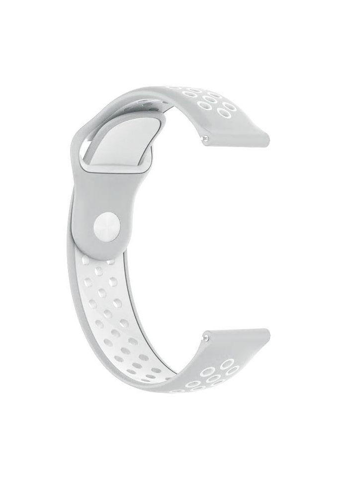 Спортивный ремешок Perfor Sport для часов Samsung Galaxy Watch Active / Active 2 - Grey&White Primo (333720324)