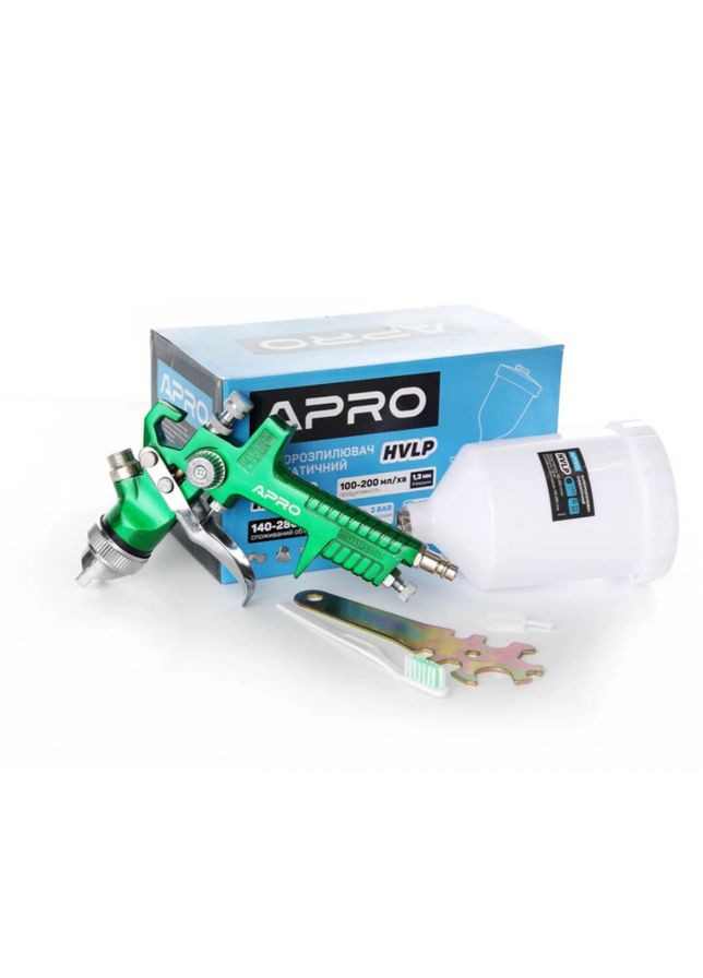 Фарбопульт пневматический HVLP 600 мл x 1.3 мм ВБ пластик (850032) Apro (335048049)