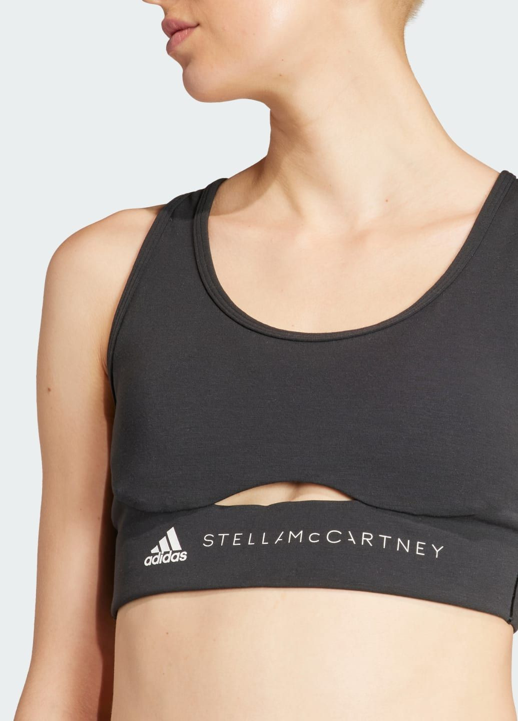 Чорний спортивний бра by stella mccartney truestrength medium-support adidas