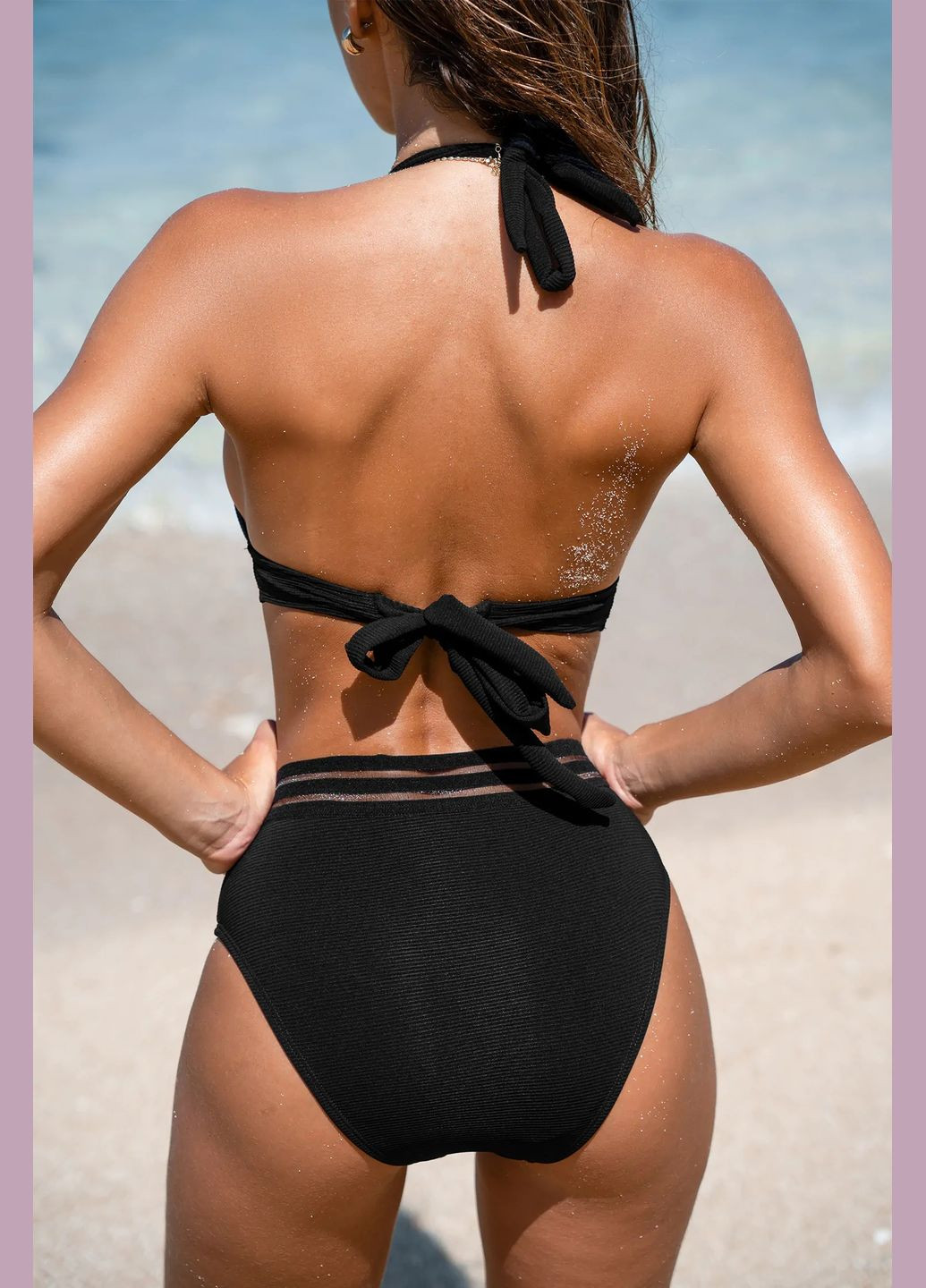 Черные купальные трусики однотонные CUPSHE