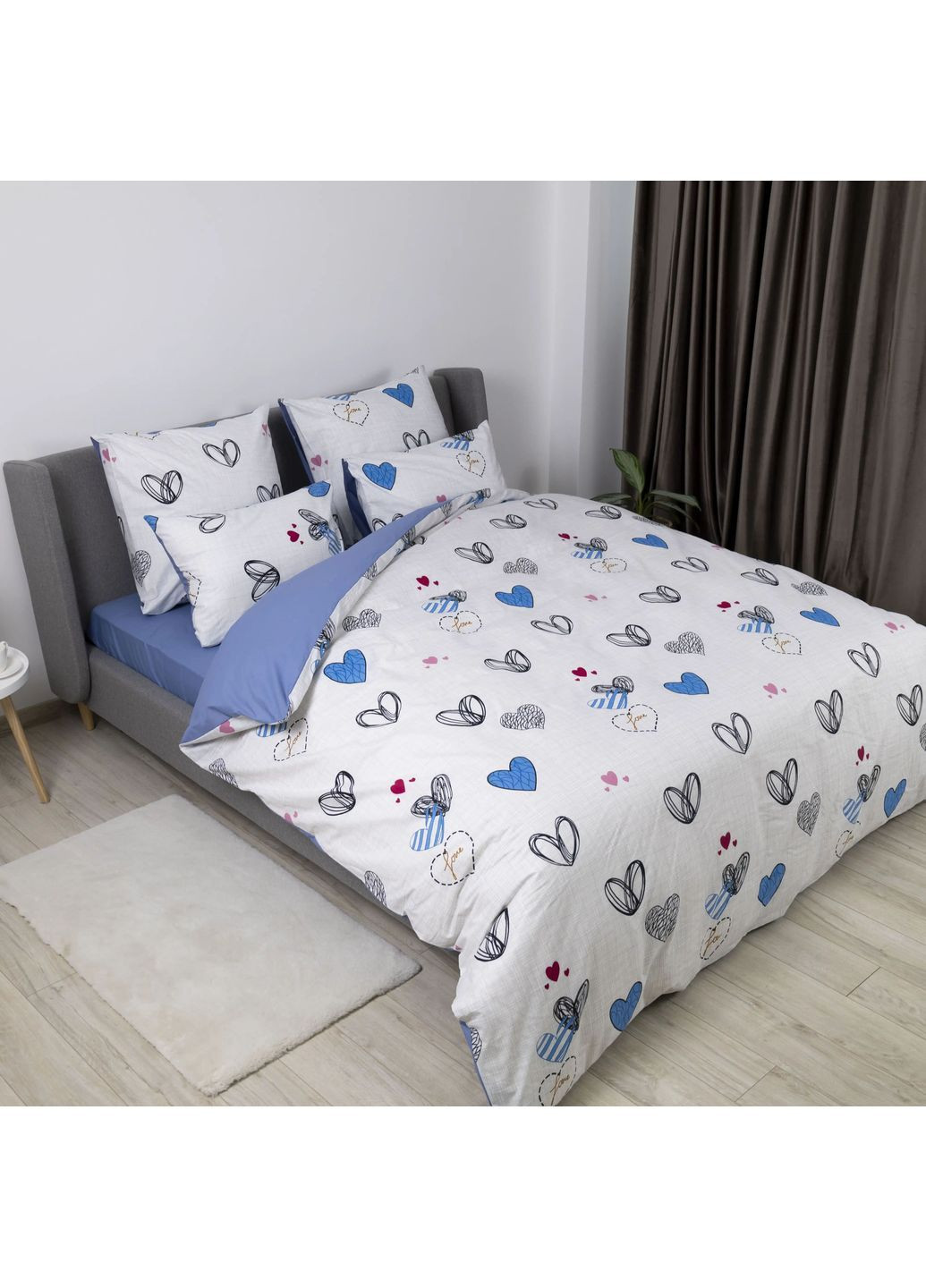 Комплект полуторный постельного белья с наволочками 70*70 см, 115 гр/м2 гипоаллергенный Магия сна Голубой (13860150215) ТЕП (364099999)
