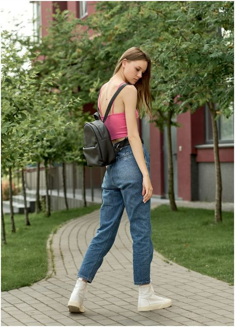 Рюкзак жіночий з екошкіри Este MB Чорний Sambag (301871127)