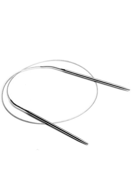 80 см 4 мм спицы вязальные металлические, на тросе Plus-plus (352747167)