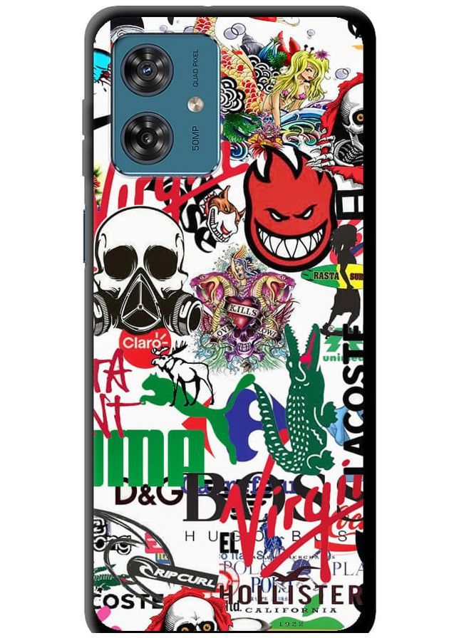 TPU чохол 'Many different logos' для Endorphone Motorola Moto G54 (306740787)