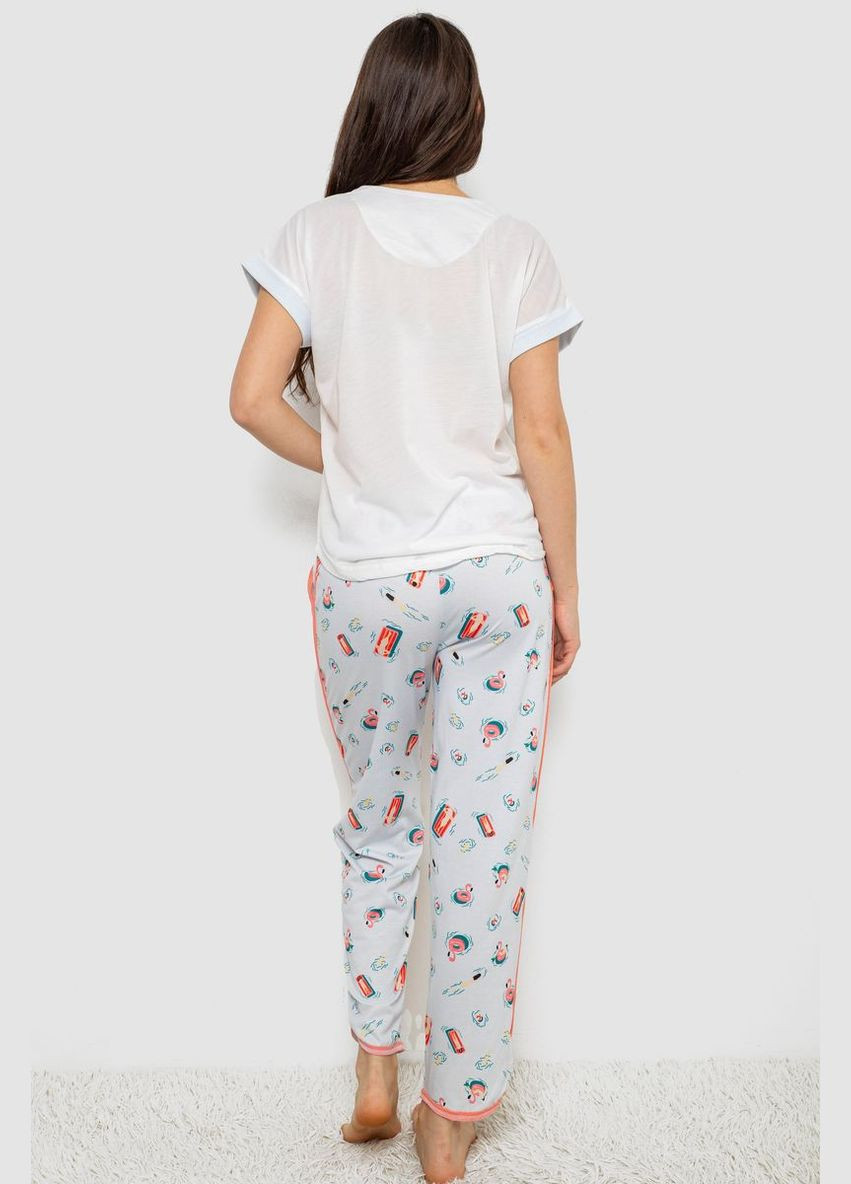 Біла піжама жіноча з принтом Andi 243R6013-P7