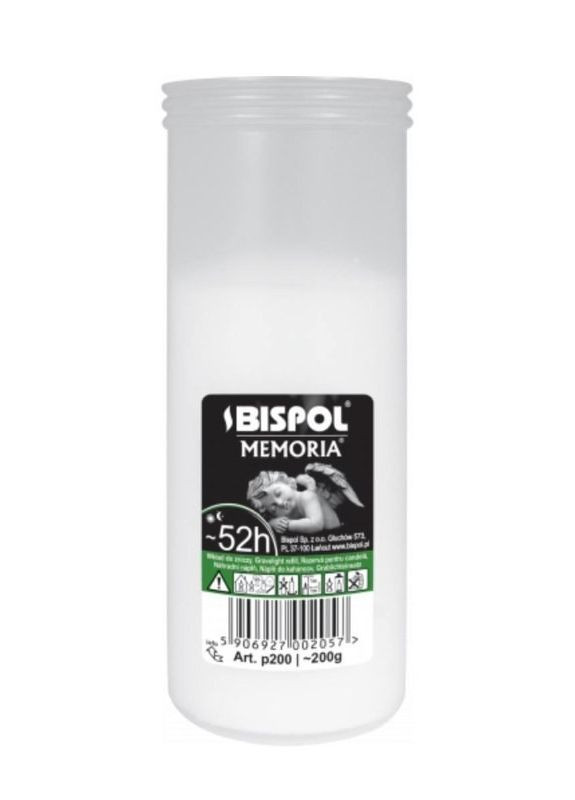 Свічка запаска парафінова P200 (на 52 години) Bispol (304057033)