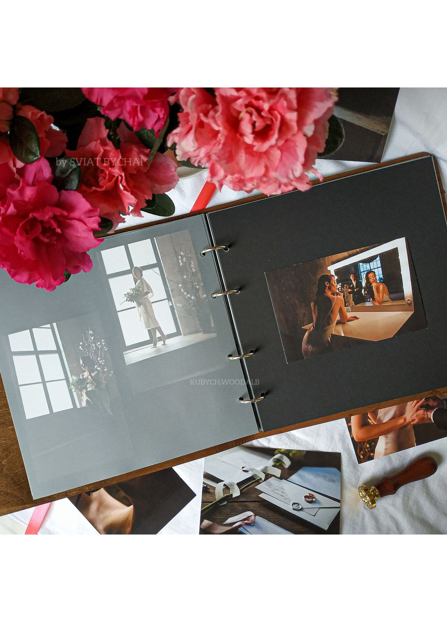 Фотоальбом з дерева на подарунок на весілля, річницю No Brand (370386887)
