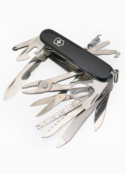Комплект нож SwissChamp Black 1.6795.3 + Чехол с фонариком Police Victorinox (317305809)