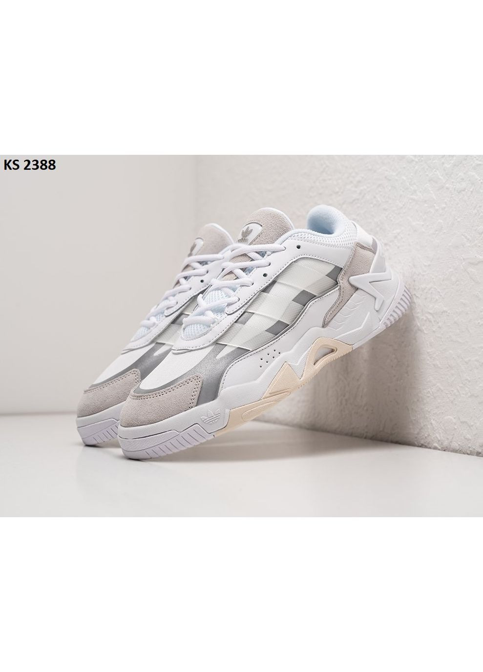 Білі Осінні кросівки чоловічі adidas niteball ii white адідас найтбол No Brand