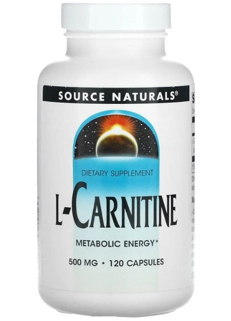 L-карнітин L-Carnitine 500 мг 120 капсул Source Naturals (357342852)