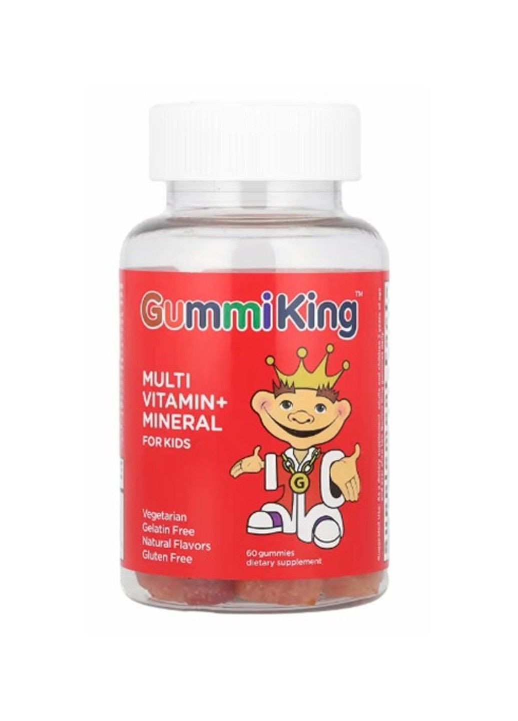 Multi Mineral GummiKing, Мультивитамины и минералы для детей, 60 жевательных таблеток Gummi King (369621596)