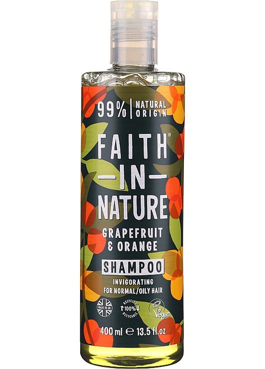 Натуральний шампунь з грейпфрутом та апельсином Grapefruit & Orange Purifying Shampoo Oily Hair & Scalp 400ml (865441-27718332) Faith In Nature (368740670)