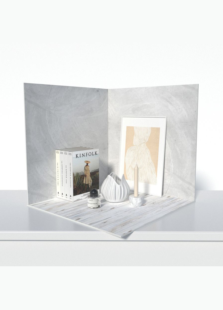 Пластиковый угловой 3d фотофон, 60x60x60см - №61031 PolyPlast (354373986)