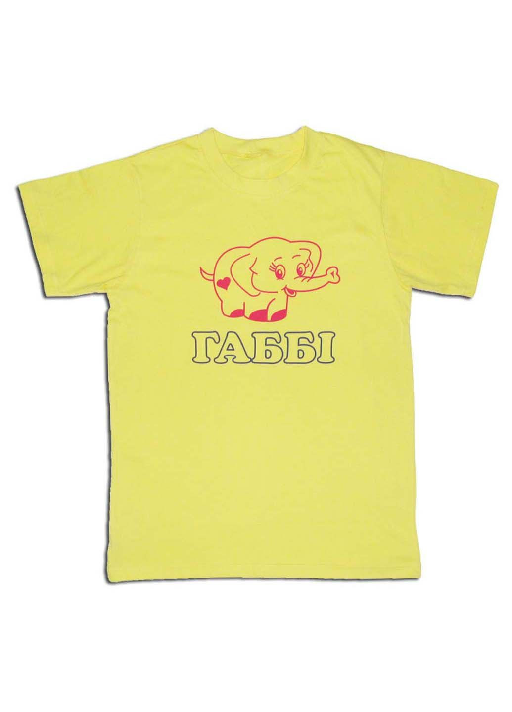 Желтая летняя футболка GABBI