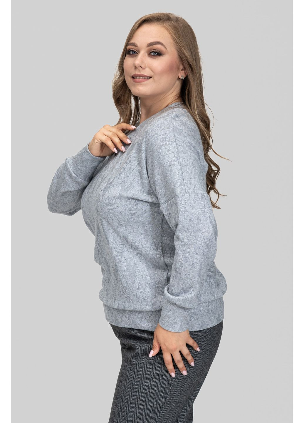 Серый демисезонный женский свитер из ангоры мелисса all posa (ap102600p) A'll Posa