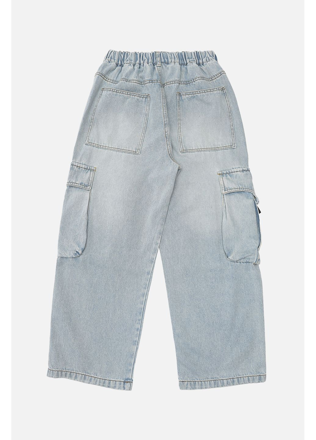 Голубые демисезонные джинсы relax для мальчика цвет голубой цб-00269744 No Brand