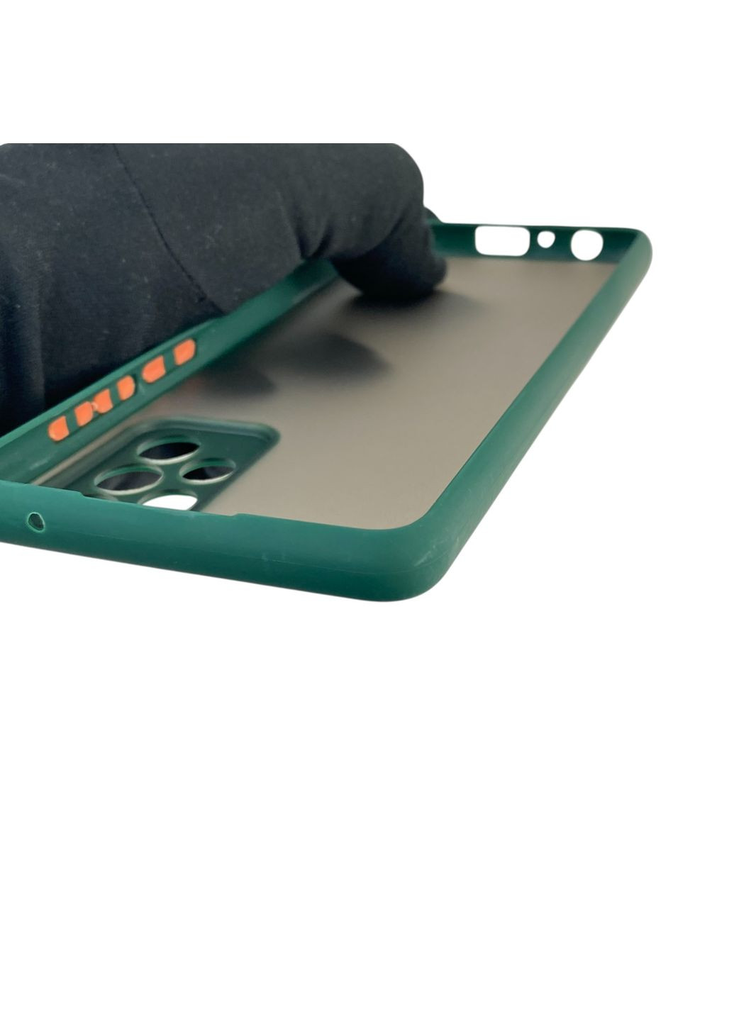 Чохол для телефона Galaxy A72 (SM-A725F) з високими бортами із захистом камери на самсунг а72 темно-зелений Samsung (366386499)