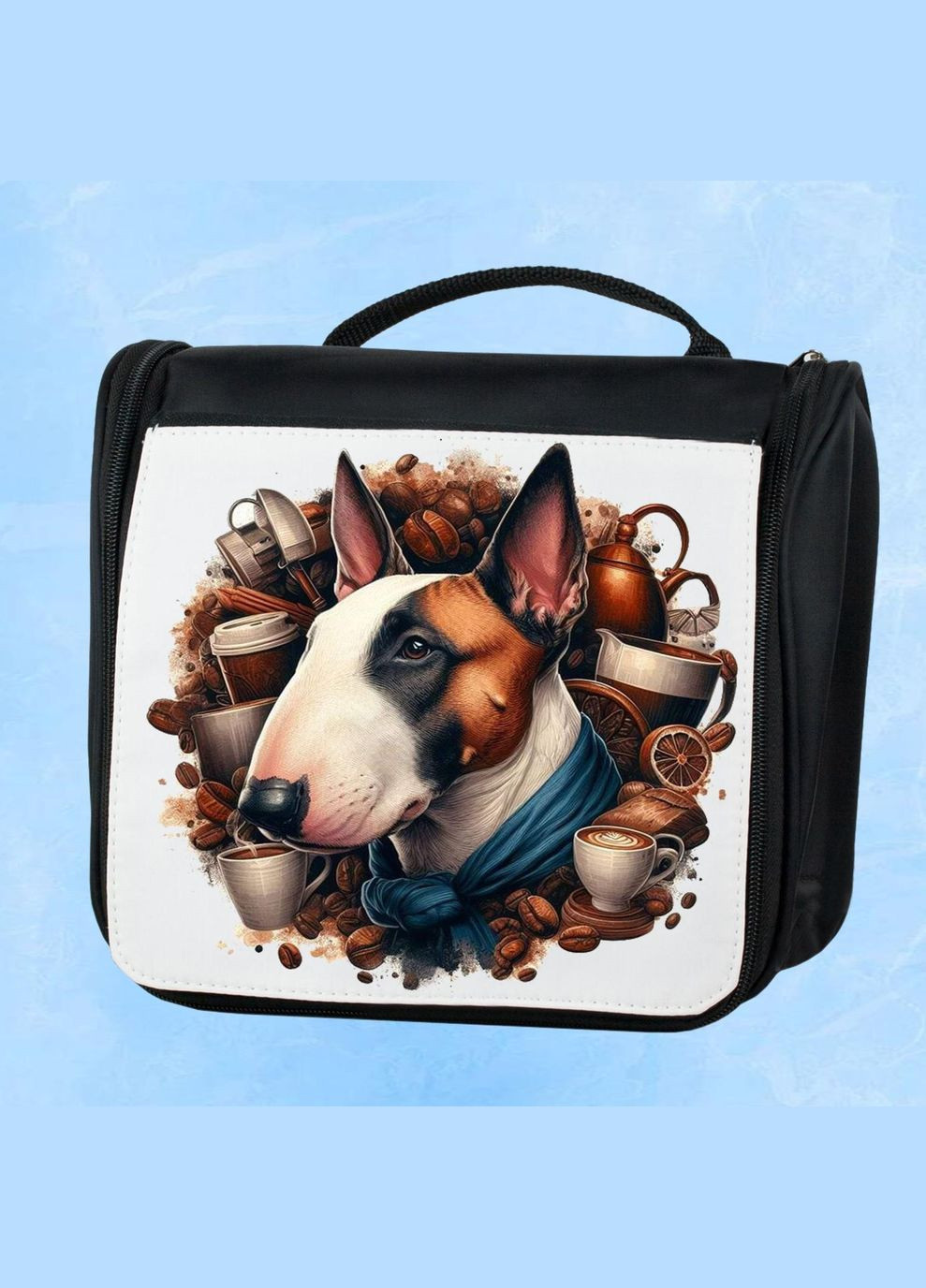 Дорожная сумка - органайзер для косметики несессер Dog #37 Черная No Brand (318677010)