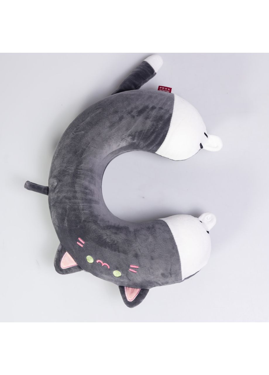 Подушка для шиї Kitty U-подібна темно-сіра HP-56-11BG Yiwu (371236533)