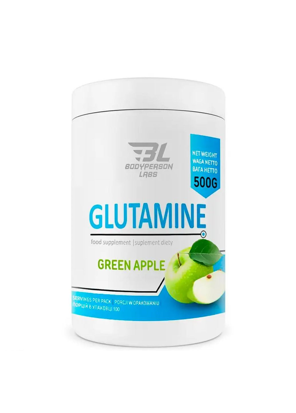 Glutamine - 500g Apple L-глутамин Bodyperson Labs (285272726)