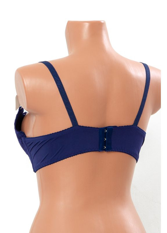 Темно-синій бюстгальтер однотонний з мереживом (чашка b) (p-18700) Носи своє
