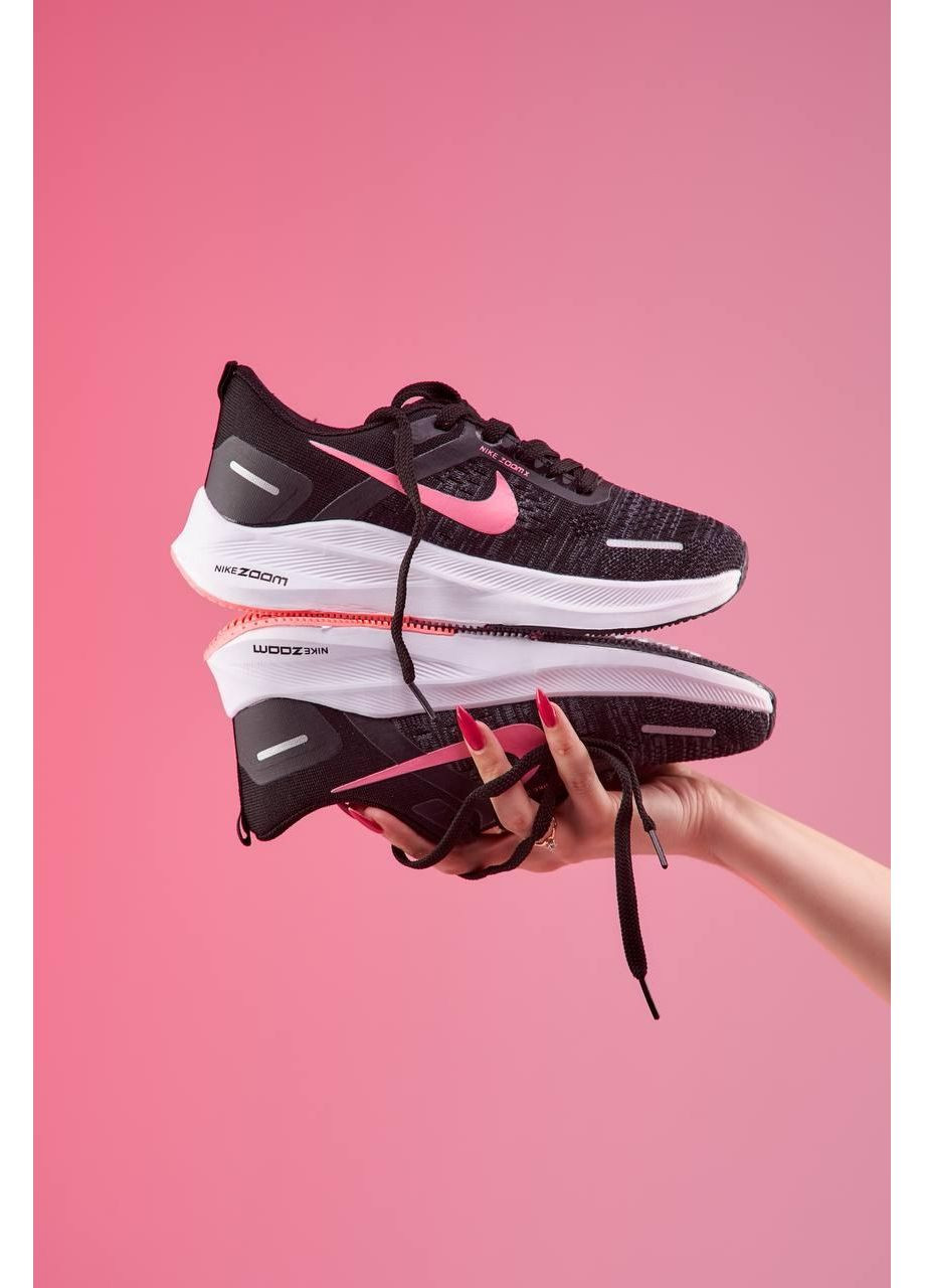 Рожеві Осінні кросівки чоловічі nike zoom x black white pink найк аір зум No Brand
