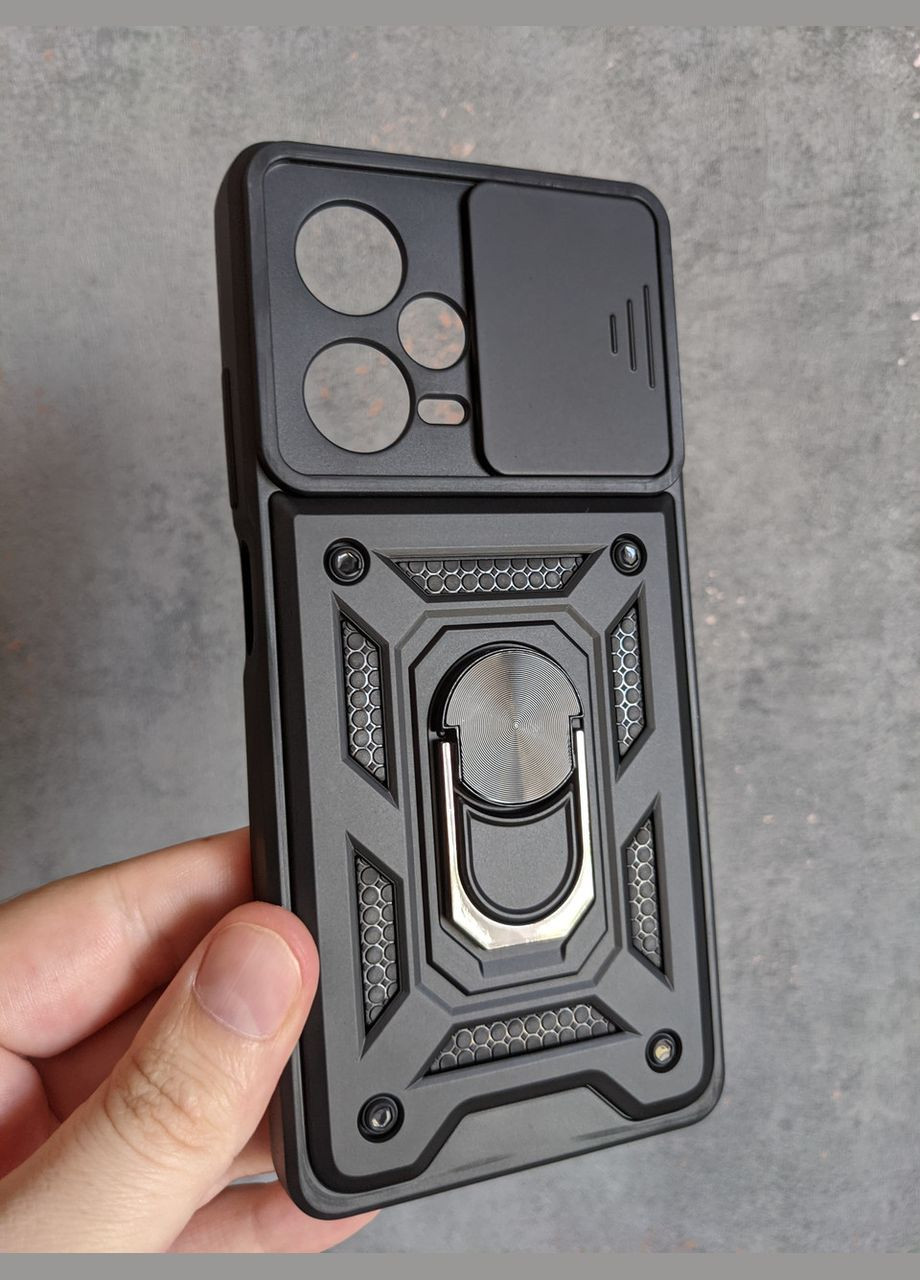 Протиударний чохол для Redmi Note 12 Pro Plus 5G Чорне кільце магніт Xiaomi (322212275)