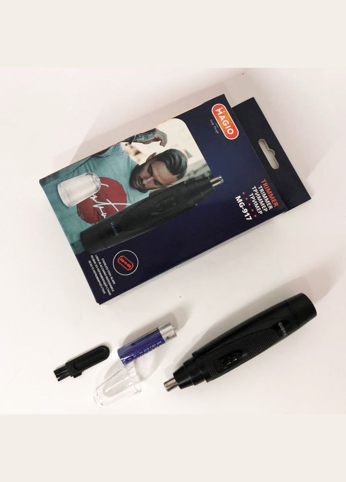 Тример MG-917, бездротова електробритва, триммер для вусів, електробритва з насадками для бороди Magio (364665721)